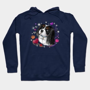 Tri-Colored Cavalier King Charles Spaniel Love Design Hoodie